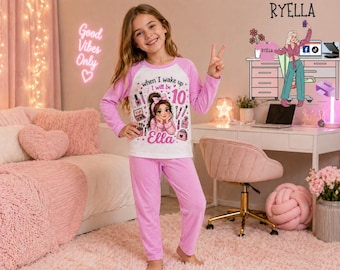 Personalised Makeup Birthday Pyjamas | Girls 10th Birthday Sleepwear