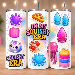 Squishy Era Tumbler Wrap PNG | Squishy Toy Sublimation Design Instant Download