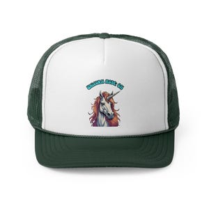 Back to school, Kids Trucker Cap, Colourful Unicorn Design, Unicorn Mode ON, Girls Baseball Hat, Children&#39;s Adjustable Cap, Rainbow Pony Hat