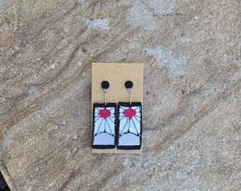 Anime Earrings - Handmade Earrings - Hanafuda earrings