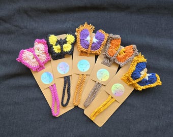 Handmade Crochet Butterfly Bookmark: Soft Cotton Yarn