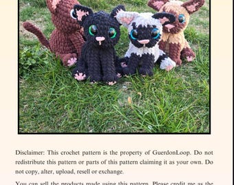 2-in-1 Katze Häkelanleitung (Digitales PDF) - Amigurumi Häkelanleitung