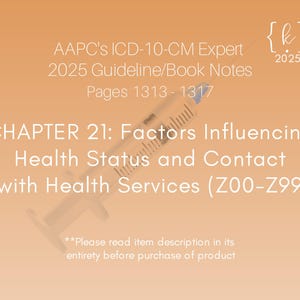 2025 ICD-10-CM Chapter 21 Guideline Notes: Medical Coding Study Guide (PDF Download)