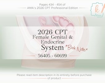 2026 CPT Surgery Female and Endocrine System Book Notes