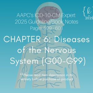 2025 ICD-10-CM Chapter 6 Notes: Nervous System Guidelines (PDF Download)