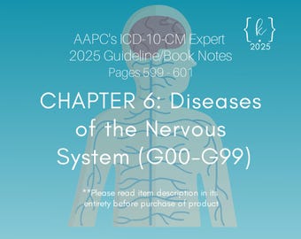 2025 ICD-10-CM Chapter 6 Notes: Nervous System Guidelines (PDF Download)