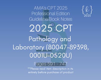 Notas del libro de patología y laboratorio CPT 2025