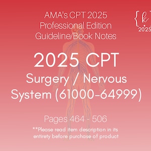 2025 CPT Surgery Nervous System Book Notes