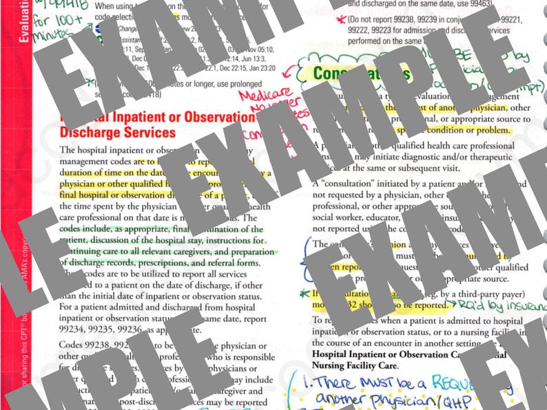 2025 CPT Evaluation and Management CPT Book Notes - Etsy