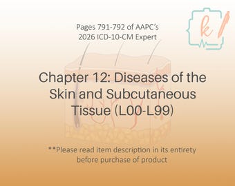 ICD-10-CM Chapter 12 Book Notes: Skin and Subcutaneous Tissue (2026) (Digital Download)