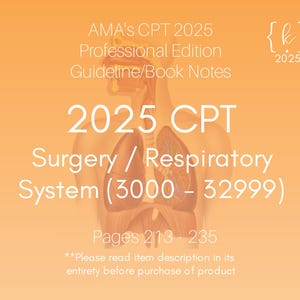 2025 CPT Surgery Respiratory System Book Notes