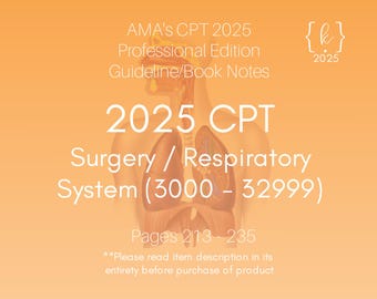 2025 CPT Surgery Respiratory System Book Notes