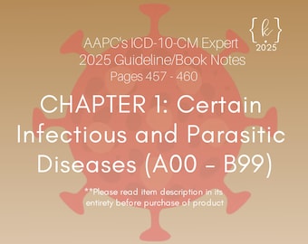 Notas de la guía del capítulo 1 de la CIE-10-CM 2025: Enfermedades infecciosas y parasitarias (Descarga en PDF)