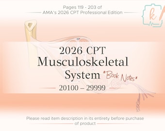 Notas del libro de Cirugía del Sistema Musculoesquelético CPT 2026