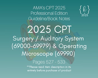 Notas del libro sobre el sistema auditivo y el microscopio operatorio de la cirugía CPT 2025