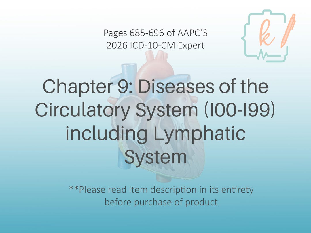 2026 ICD-10-CM Chapter 9 Diseases of the Circulatory System Including ...