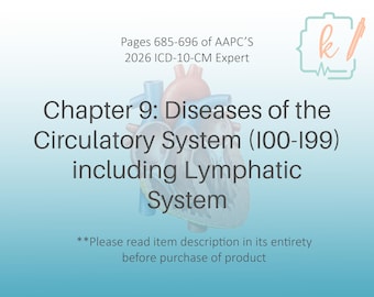 Notas del libro del capítulo 9 de la CIE-10-CM: Sistema circulatorio y linfático (2026) (Descarga digital)