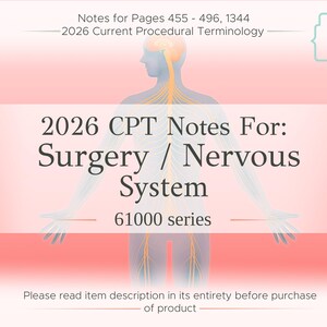 2026 Medical Coding Surgery Nervous System Notes