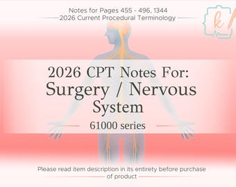 2026 Medical Coding Surgery Nervous System Notes