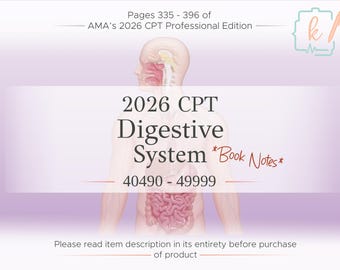 2026 CPT Surgery Digestive System Book Notes