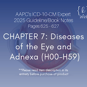 2025 ICD-10-CM Chapter 7 Eye Diseases Guideline Notes (PDF Pattern)