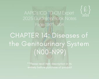Directrices del sistema genitourinario CIE-10-CM 2025: Notas de codificación médica (Descarga PDF)