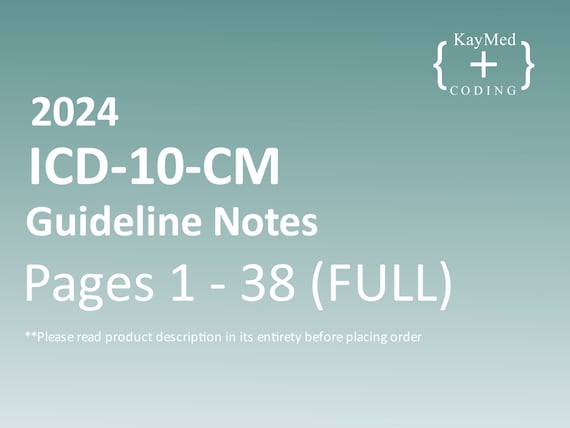 2024 ICD-10-CM Guideline Notes FULL 38 Pages - Etsy 2024 ICD-10-CM Guideline Notes FULL 38 Pages - Etsy