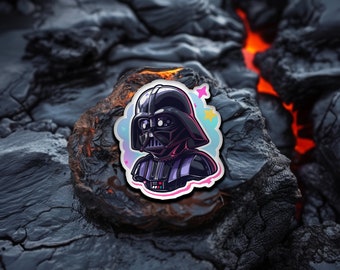 Adesivi Darth Vader | Anakin Skywalker | Guerre stellari | Impermeabile | Adesivi premium | Regalo | Olografico | Alta qualità | Signor Mandoo