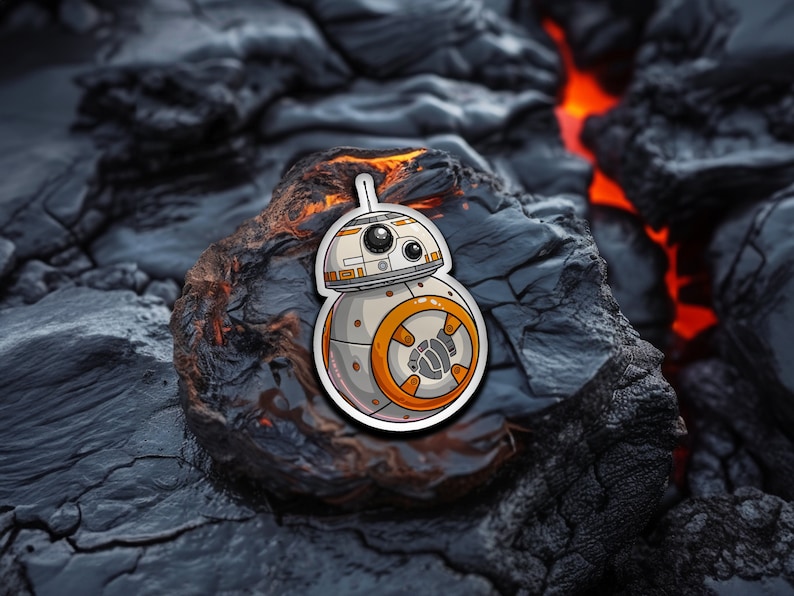 Adesivi BB-8 Droidi Guerre stellari Impermeabile Adesivi premium Regalo Olografico Alta qualità Signor Mandoo immagine 1