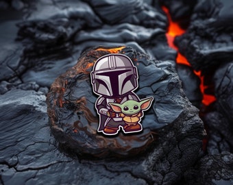 Mandalorian Stickers | Grogu | Star Wars | Waterproof | Premium Stickers | Gift | Vinyl | Holographic | High Quality | Mr Mandoo