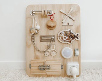 Montessori Busy Board | Sensory Activity Fine Motor Learning Toy