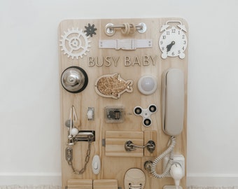 Montessori Busy Board: Sensory Fine Motor Skills Toy