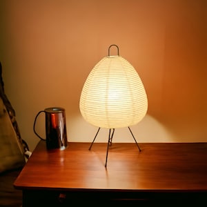 Rice Paper Lamp Japanese Home Decor Lamp Nightlight bed Unique Gift immagine 1