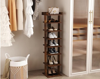 Handmade 7 Tier Wooden Shoe Rack | Shoe Shelves | Entryway Organizer | Closet organizer | Shoe Storage Stand | Housewarming Gift