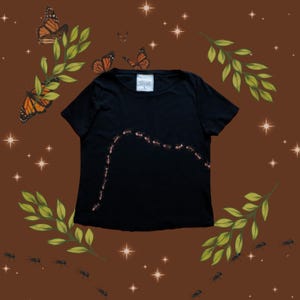 T-shirt blanchi à la main Ant Trail