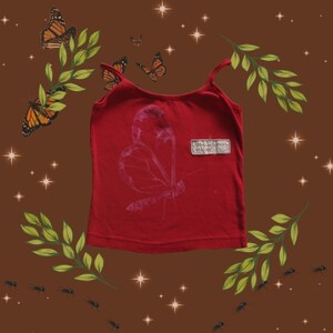 Glass wing Butterfly Handbleached Vest
