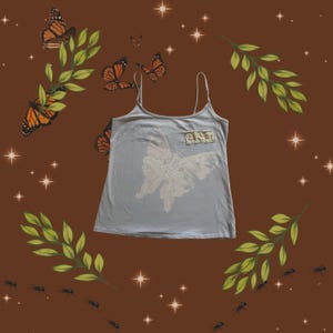 Periander Metalmark Butterfly Handbleached Vest