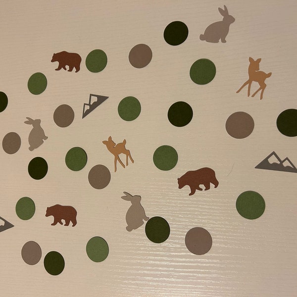 Woodland Animals Confetti for Baby Shower