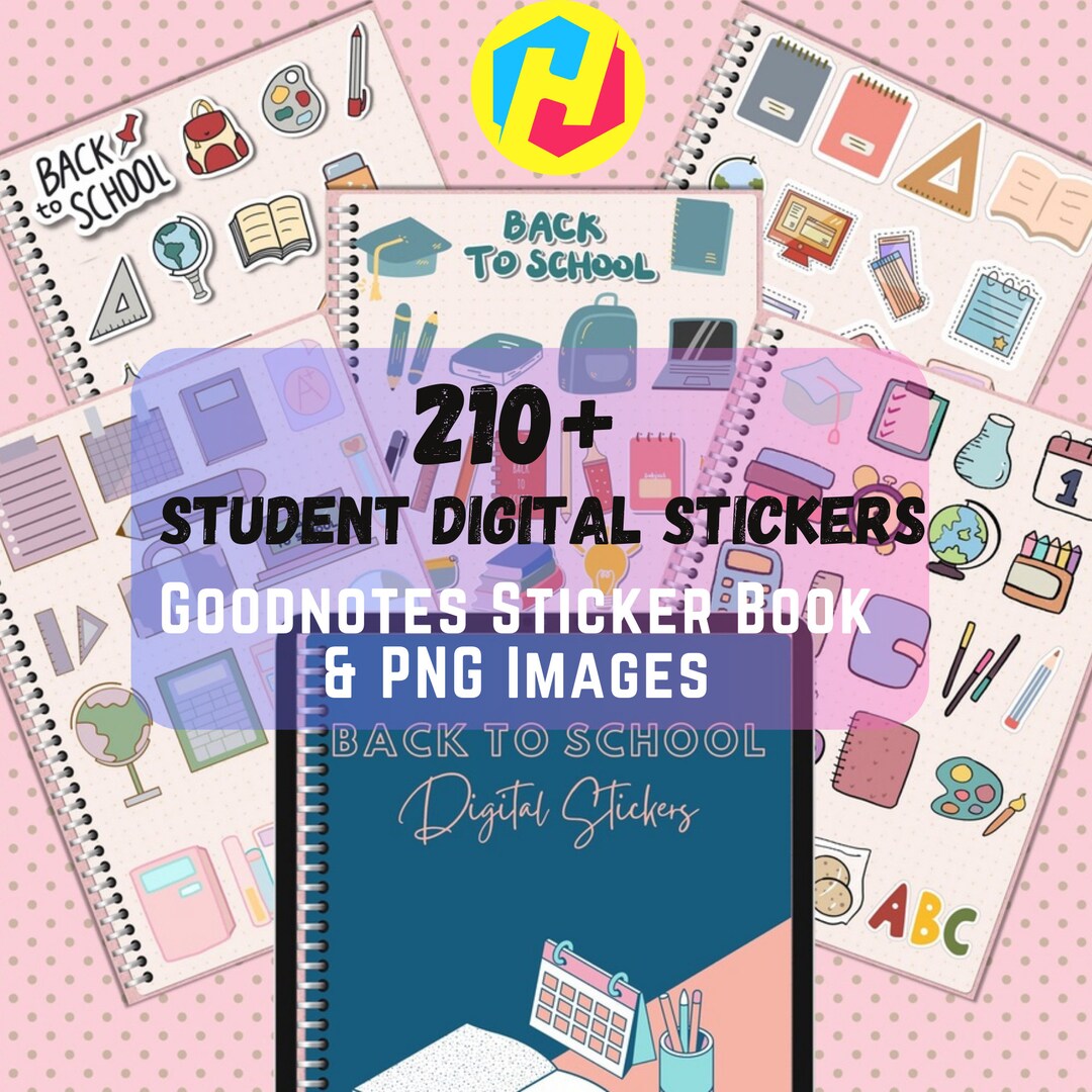 210 Student PNG Image Bundle Digital Planner Sticker Book Pack ...