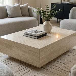 Travertine coffee table - Etsy 日本