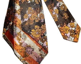 Extremely Rare Vintage 40s-50s Ducale Milano Slim Tie Pure Italian Silk Jacquard Unlined Excellent Condition Collector's Piece FREE SHIPPING