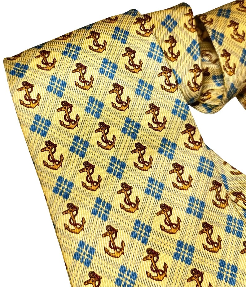 Vintage 90s Italian Silk Tie 100% Wide Necktie Made in Italy 9.5 cm Designer Style Business Tie Retro Abstract Geometric Print Mint Condition image 7