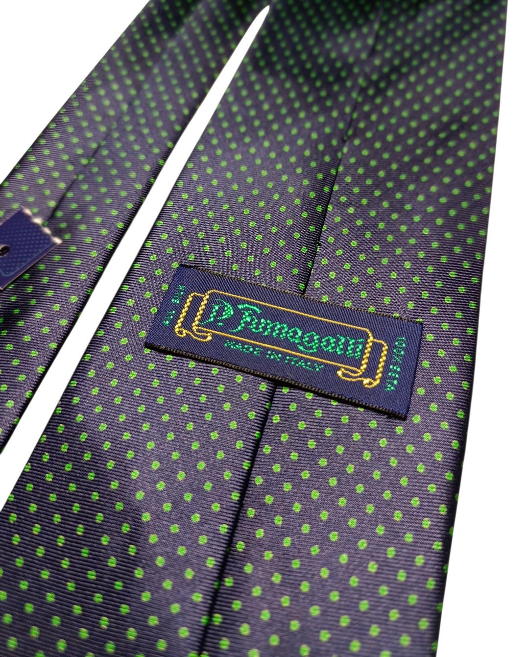 フマガッリ 100%シルクネクタイ 新品タグ付き - イタリア製高級ブルー