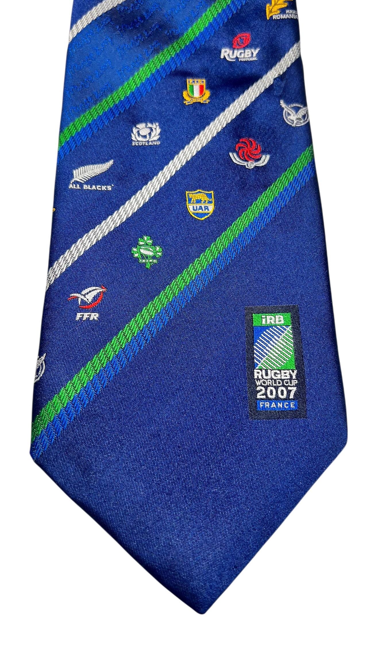 Cravate Collector Coupe Du Monde Rugby France 2007 – IRB, Vintage Supporter
