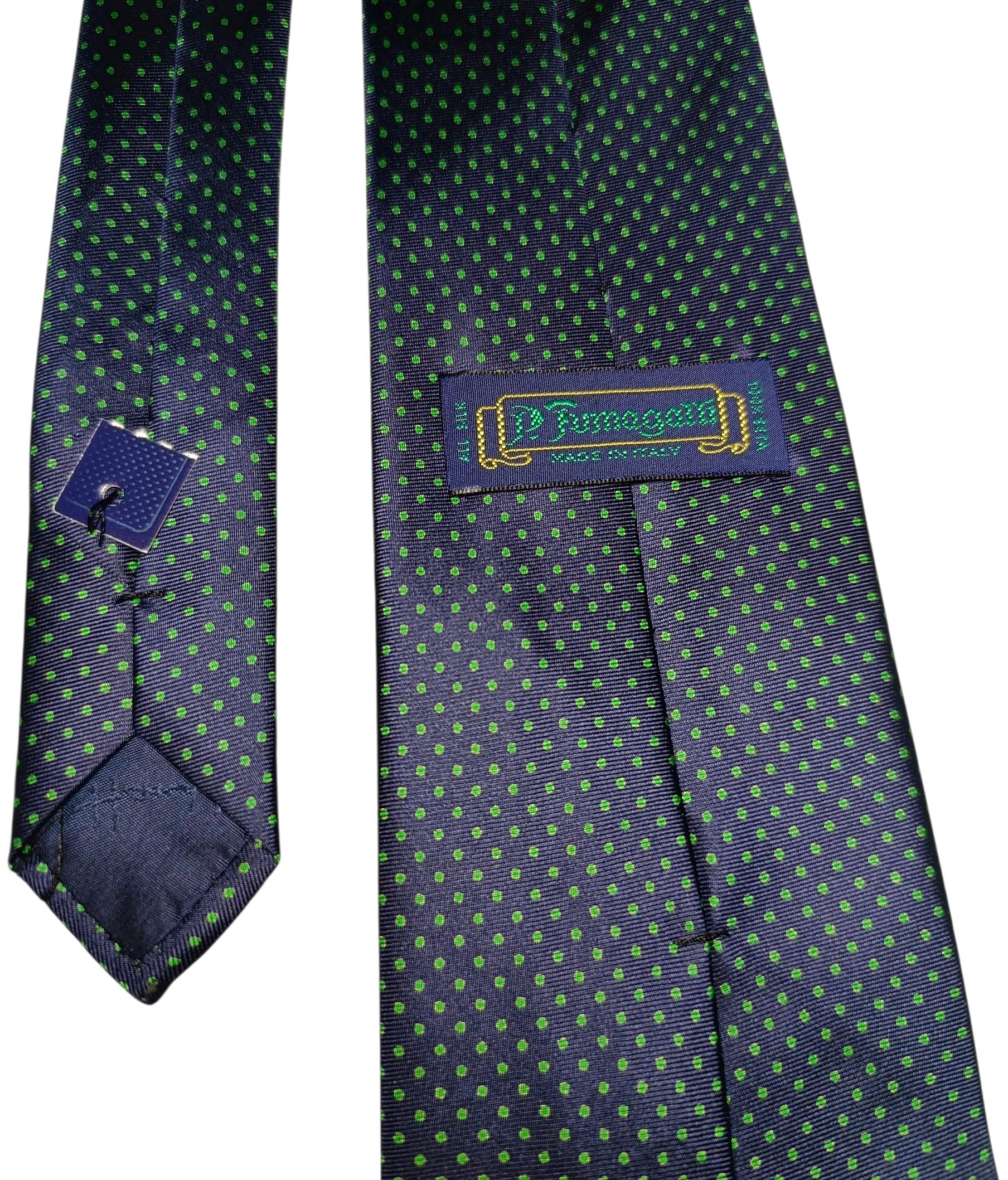 フマガッリ 100%シルクネクタイ 新品タグ付き - イタリア製高級ブルー