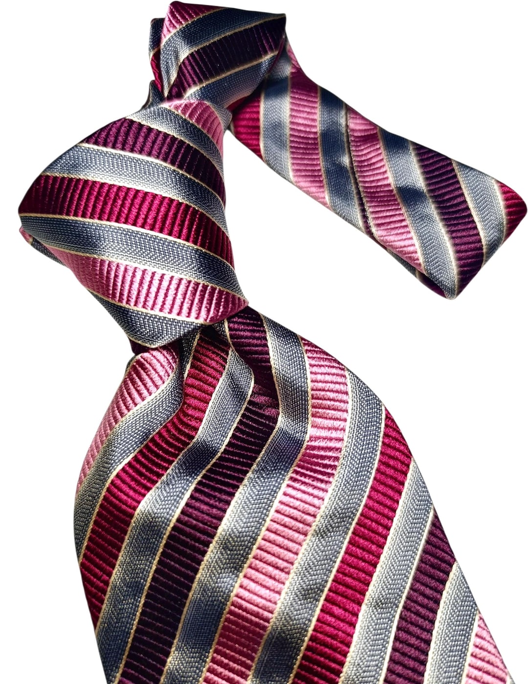 Cravate Altea 100% Soie Homme - Violet - Made In Italy (Neuf Sans Boîte)