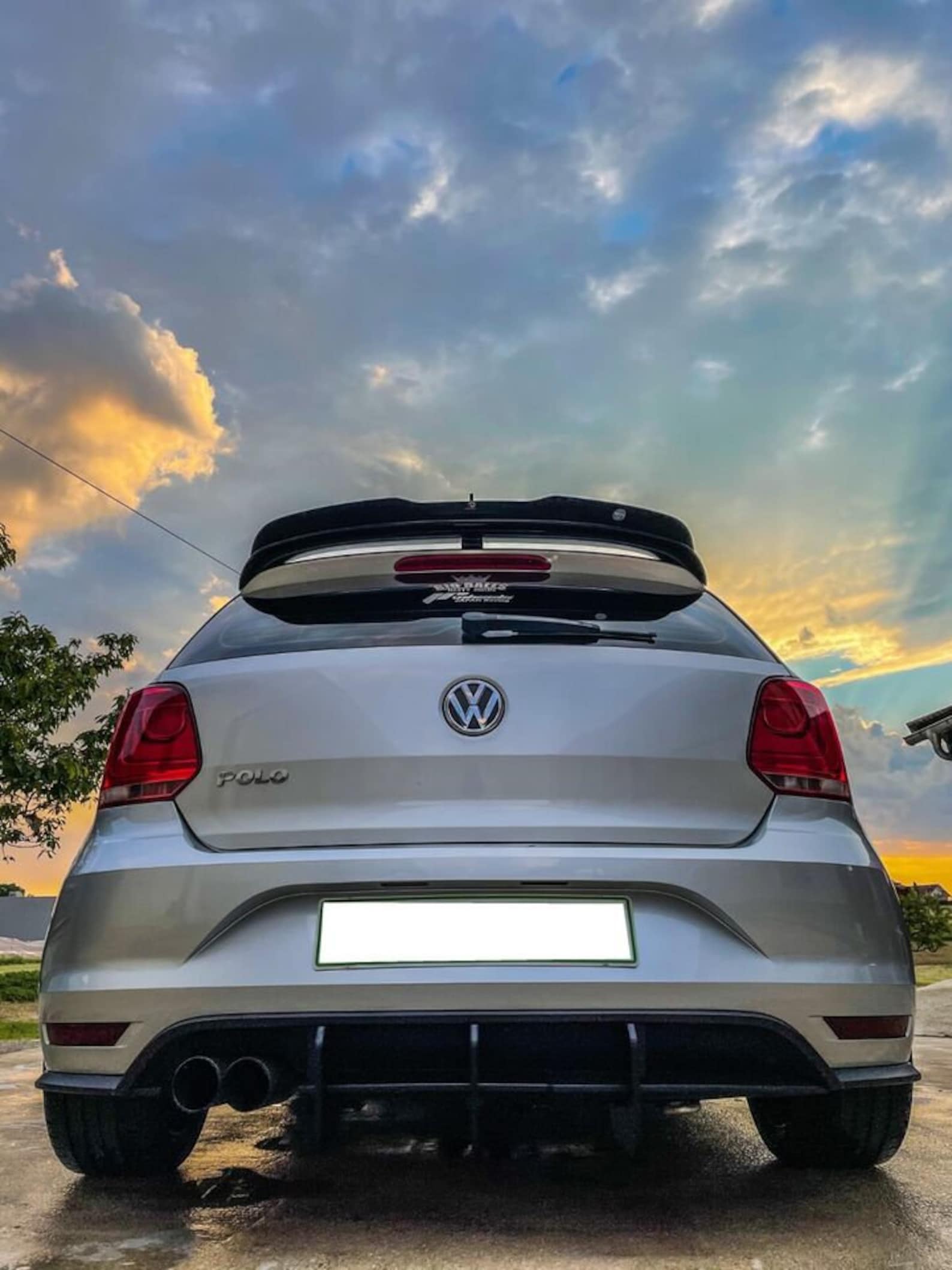 3x Rear Bumper Diffuser Spoiler Lip for Volkswagen VW Polo Gti/look ...