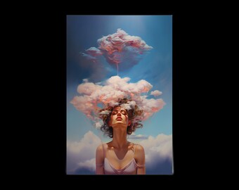 Head in the Clouds: Whimsical Wall Art Poster for Dreamers