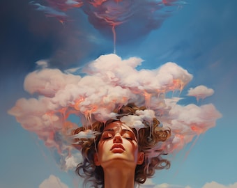 Head in the Clouds: Digital Print