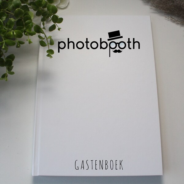 Bruiloft Photobooth Gastenboek Met Invulvragen WIT